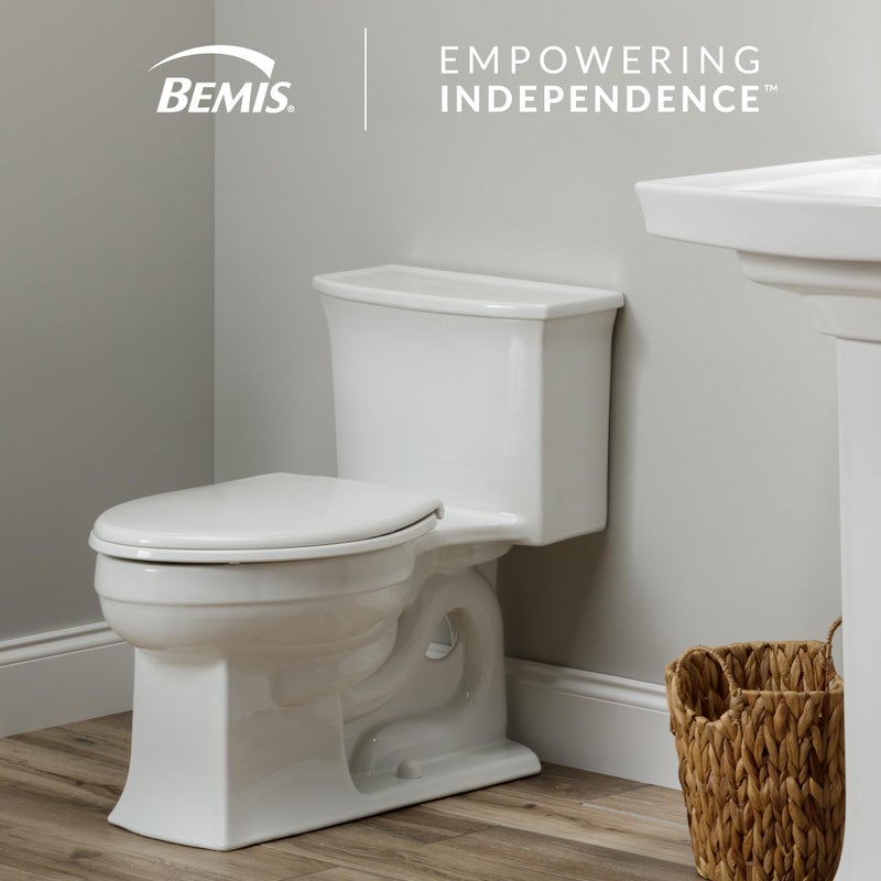 BEMIS 1000CPT Paramont Heavy Duty OVERSIZED Closed Front Toilet Seat with 1,000 lb Weight limit will Never Loosen & Reduce Call-backs, ROUND/ELONGATED, Plastic, White - Image 2